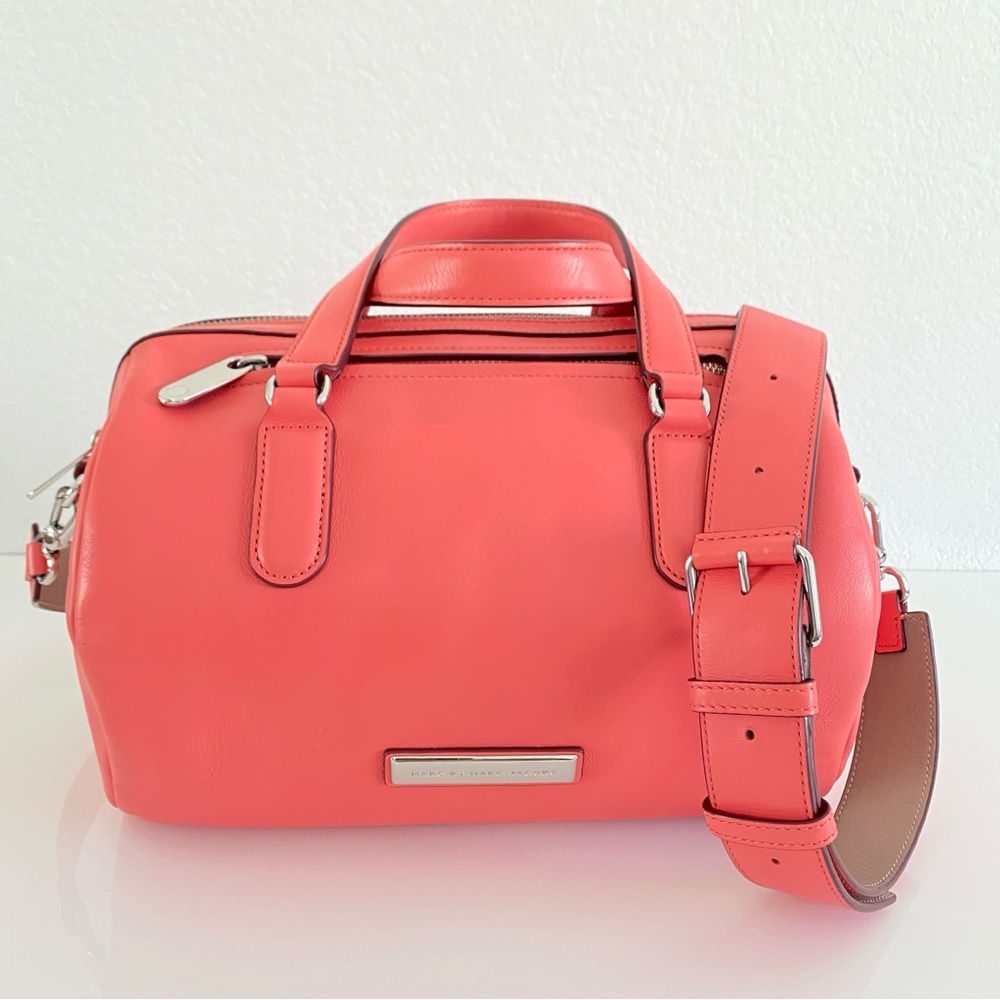 Chic Coral Leather 2 way bag